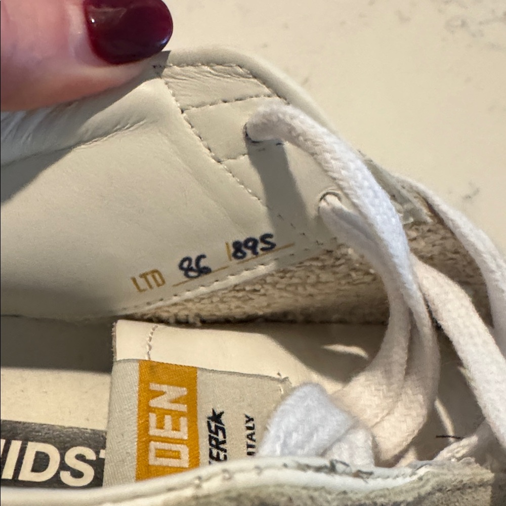 Golden Goose White and Red Sneakers - Picture 3 of 6